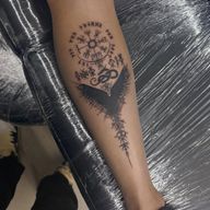 Viking Vegvisir Forearm Tattoo