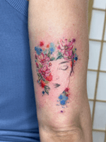 Watercolor Floral Portrait