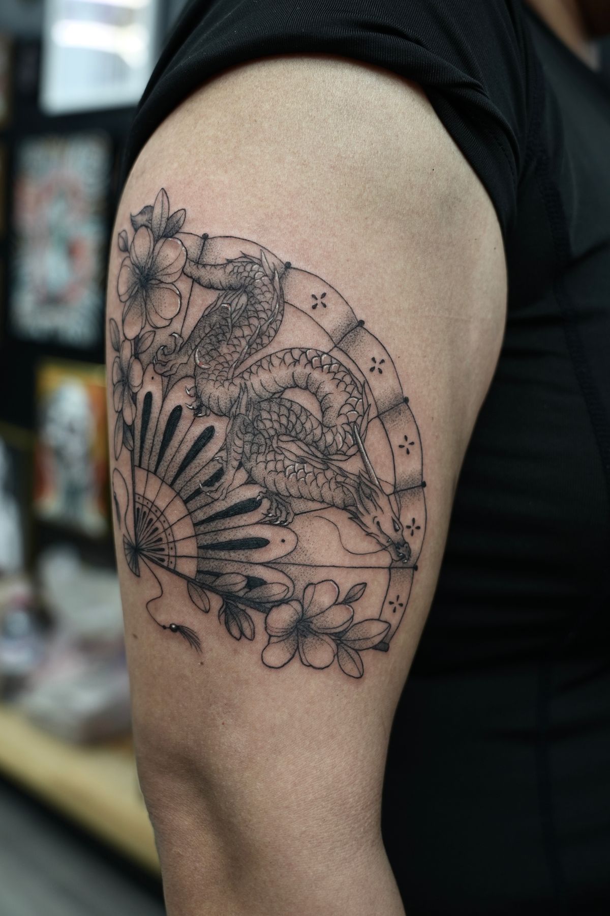 delicate shoulder tattoo
