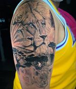 L I O N • H A L F S L E E V E Have openings available #africa #afrobeats #liontattoo #lions