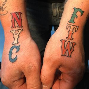 NYC FTW #lettering #color #nyc #snakeeyestattoo #b52 