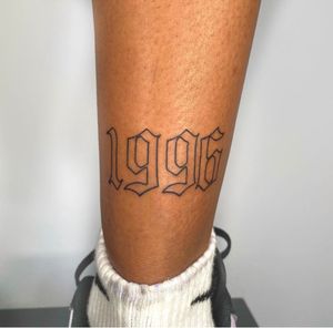 Bold lettering tattoo style