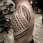 Polynesian Tribal Shoulder Tattoo