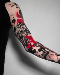 Part of a large-scale project covering two sleeves on the theme of the seven deadly sins