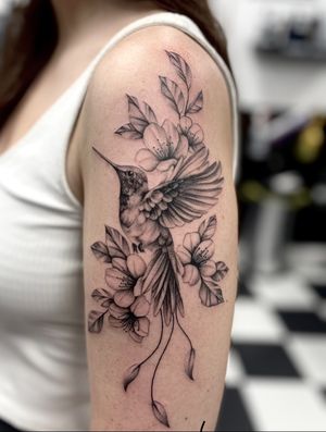 Floral tattoo style