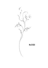 Delicate Floral Branch with Butterfly