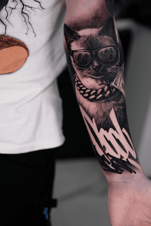 Cool Cat Tattoo