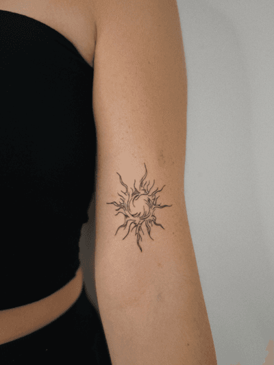 Custom sun tattoo 