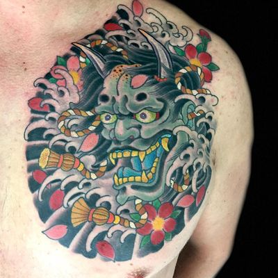 Some fresh, some healed @RoyalTattoo #royaltattooDK #royalink #japanesetattoo #hanya 