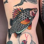 Kneecap tattoo  #fish #fishtattoo