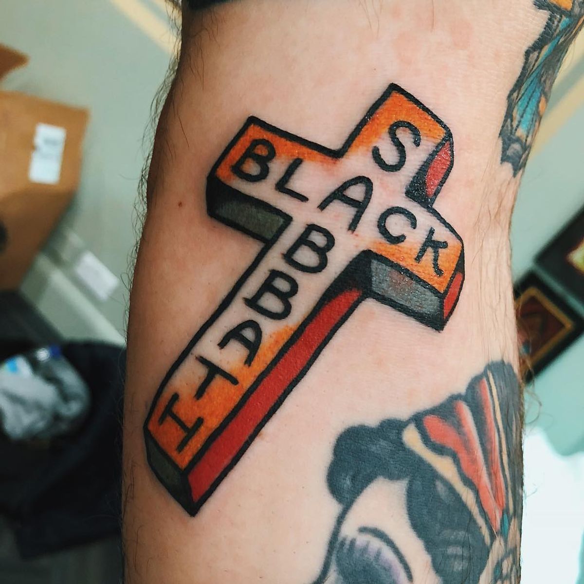 black sabbath cross tattoo
