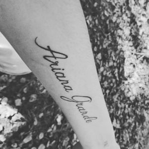 My first tattoo ever❤ This is how much I love Ariana Grande🌙 FOREVER!