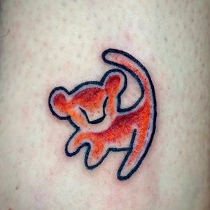 Simba Credit to the guys at Bloodline Tattoo Belfast #lionking #tattoo #simba #justcantwaittobeking #freshink #ink #rafiki #caveart #cavedrawing #lion #Disney #colour