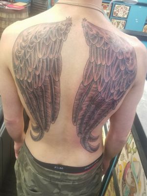 Just finished my #backtattooo #wings