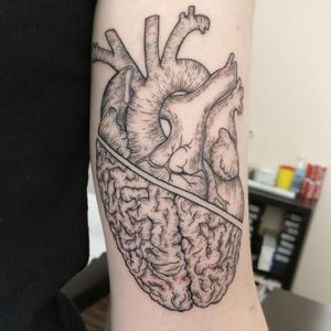 #brain #hearttattoo 