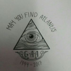 The drawn out and printed on transition paper verion of my cousins memorial tattoo 