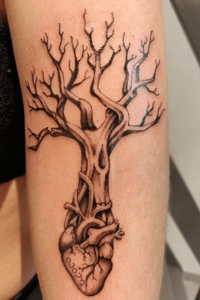 Tree Heart Birds DNA Tattoo by ElvinaEwing on DeviantArt  Dna tattoo Tree  of life tattoo Tree tattoo