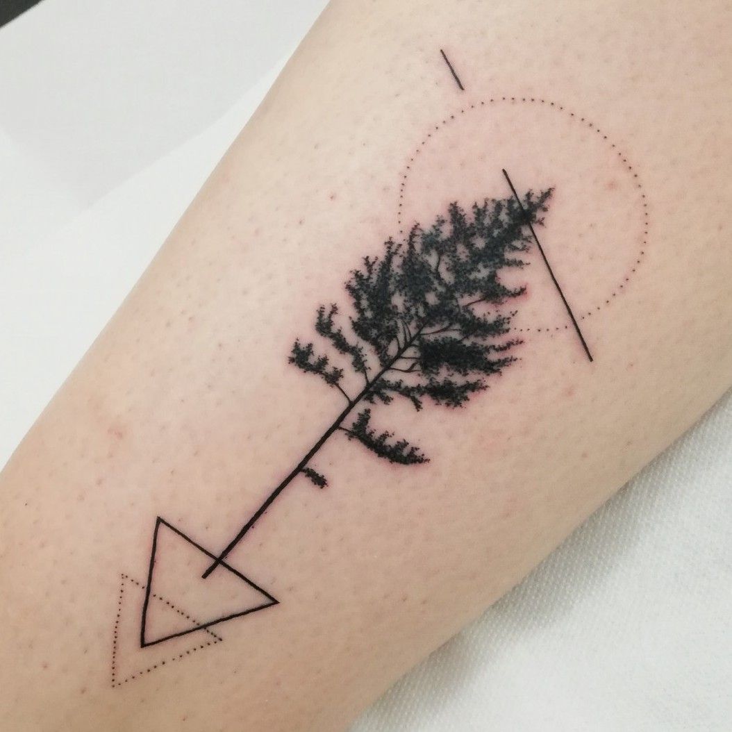 Pine Tree Temporary Tattoo Set of 3  Small Tattoos