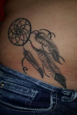My very first tattoo. Got it when I was 17. I got a dream catcher because I collect them and the spiritual meaning behind them is just sublime. ❤