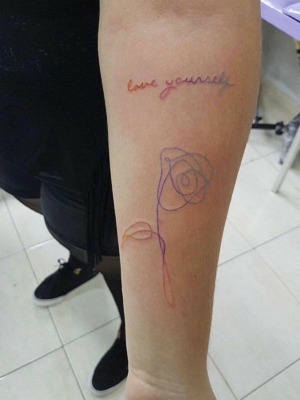 Tattoo uploaded by Savannah Humphries • BTS 'Love Yourself: 'Her' colored  tattoo • Tattoodo