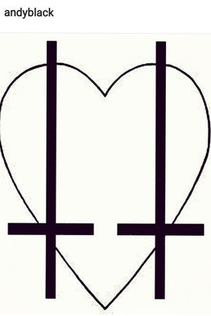#andyblack #heartandcross #tatoo
