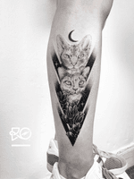 By RO. Robert Pavez • Sweet Cats ➖ Studio Zoi tattoo Stockholm 🇸🇪 • 2018 • #engraving #dotwork #etching #dot #linework #geometric #ro #blackwork #blackworktattoo #blackandgrey #black #tattoo #fineline
