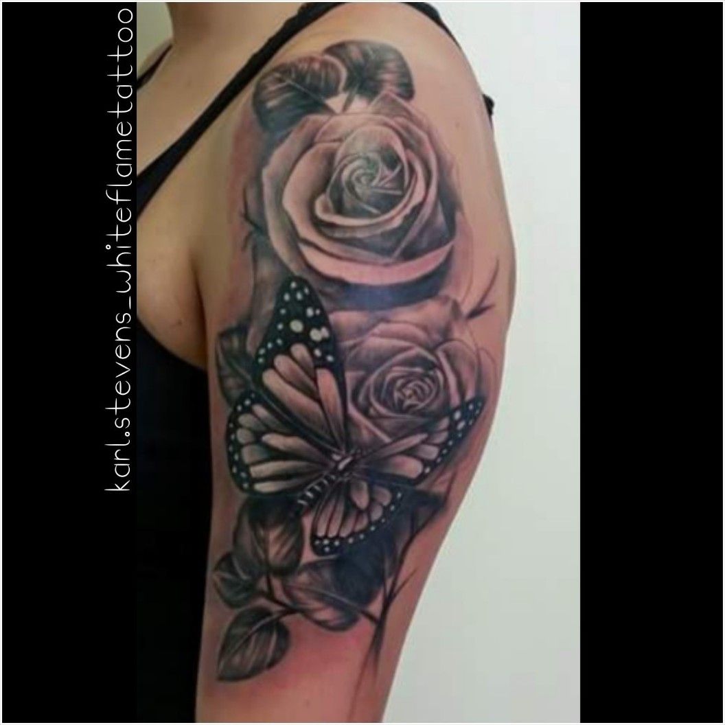 1pc 3d Rose Flower Temporary Tattoo Sticker Women Body Art Arm Leg Tattoo  Sticker Realistic Fake Black Rose Waterproof Tattoo  Fruugo IN