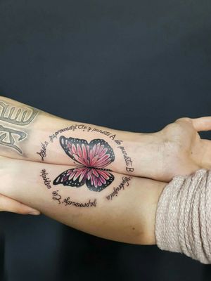 My and my mom tattoo #mom #butterfly #Poland #polandtattoos 