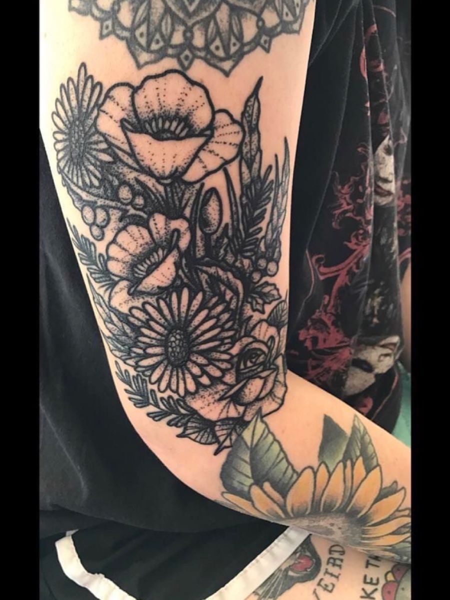 Tattoo uploaded by kayla • Addition to a Flower sleeve by Chazz Fat