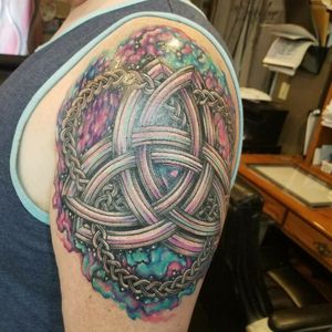 Galaxy Double Trinity knot by Olivia Alden, River City Tattoo Company