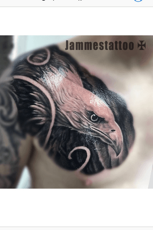 Eagle tattoo by @jammestattoo 