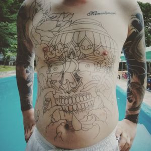 #art #artwork #artist_community #tattoo #tattoos #tatuaje #tattooart #tattooartist #ink #inked #potn #potd #bangkok #udomsuk #asiantattoo #asianart #irezumi #irezumi_collective #japanesetattoo #japaneseart #skulls #skull #kapalatattoo #sketch #drawing #drawings #bodytattoos #skullstattoo