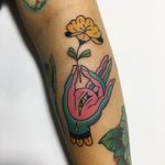 Tear for love of nature. Tattoo by Alejandro Nubo #alejandronubo #Mudratattoos #color #mudra #Buddhist #buddha #symbols #hand #flower #floral #eye #thirdeye #allseeingeye #tear #cry