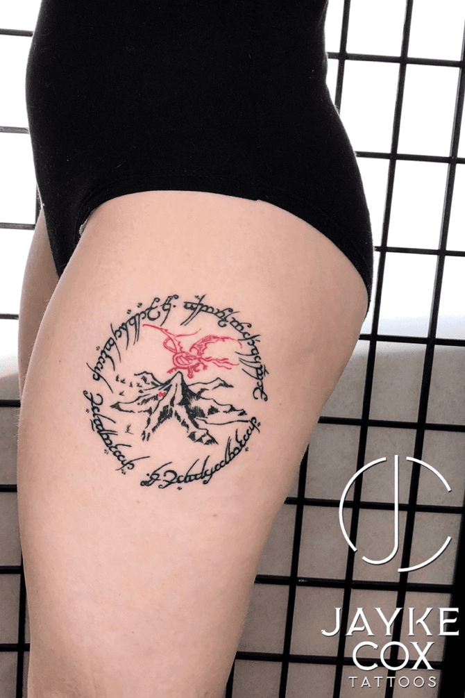 Mountain tattoo healed