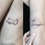 Two friends, two books, two matching tattoos
