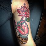Never let anyone steal your peace. Tattoo by Ronja Block #ronjablock #Mudratattoos #color #mudra #Buddhist #buddha #symbols #hand #lotus #flower #floral #eye #thirdeye #allseeingeye #wristband #pattern #stars