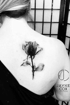 Tattoo uploaded by Jayke Cox • 'Mistakes are the stepping stones for  learning' Beth came and got this beautiful unique x-ray rose 🌹 yesterday.  🌸🌹 Sponsored by @tattoobuzzbalm 🐝 done with @ezcartridgecouk @