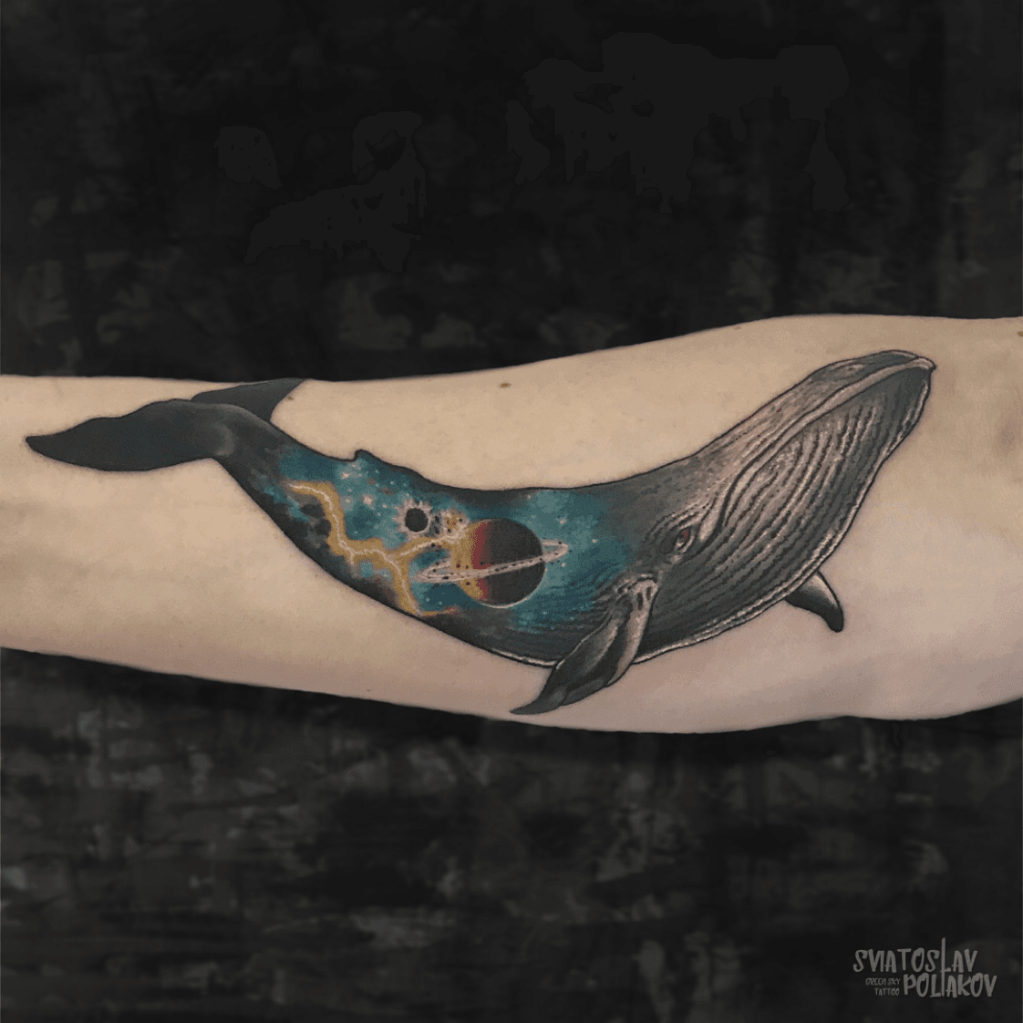 Ascending Lotus Tattoo  Space whale by Rabbit at Ascending Lotus Tattoo