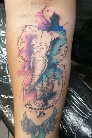 Watercolor elephant! 