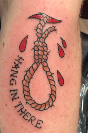 Noose tattoo done by Mikey at To The Nines in Springfield, Missouri. 