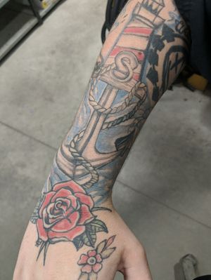 Half sleeve done at Guilty pleasure tattoo studio 