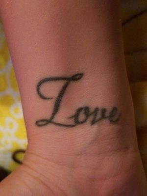"Love" second tattoo 