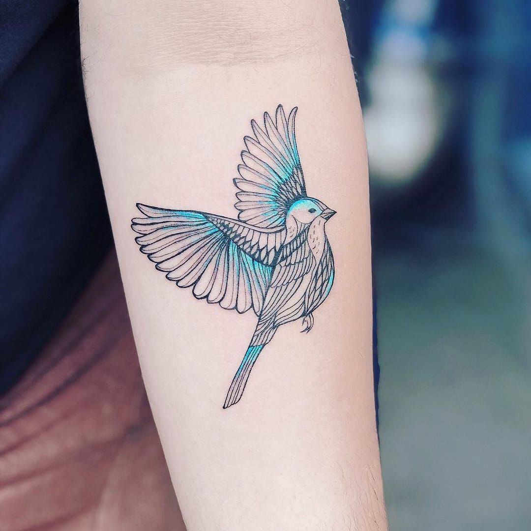 Top 51 Best Bluebird Tattoo Ideas  2021 Inspiration Guide  Bird tattoos  for women Bluebird tattoo Tiny bird tattoos