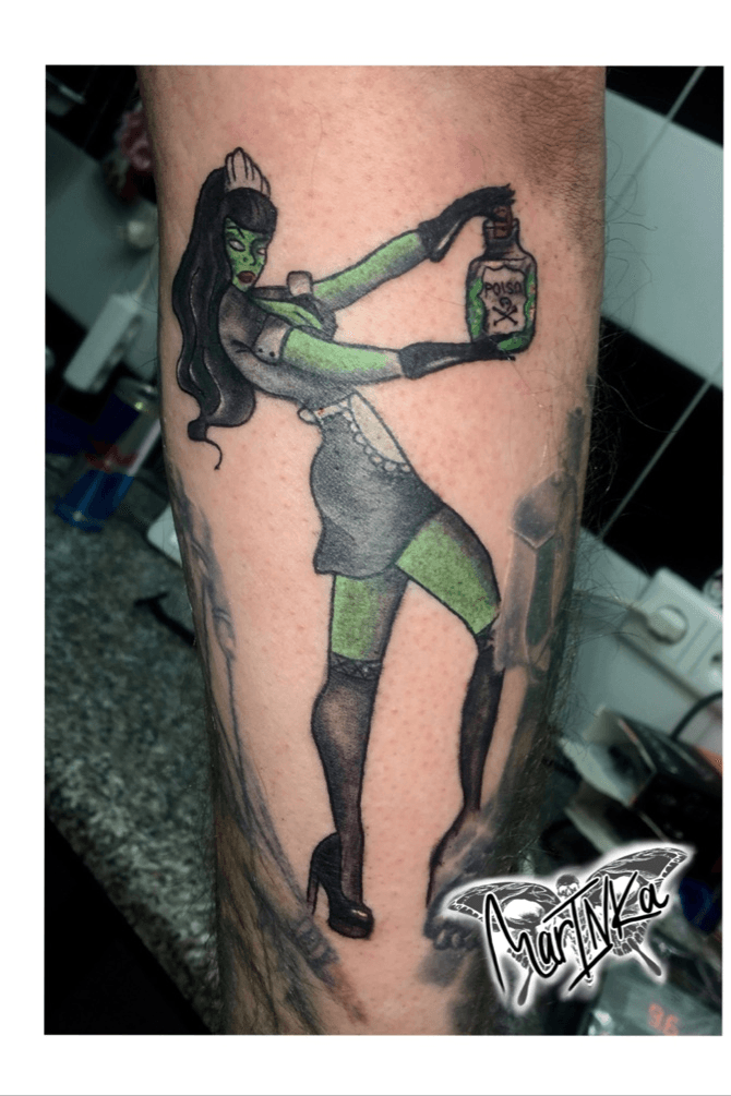Tattoo uploaded by  • #pinup #pinupgirl #zombie #nurse  #neotraditional • Tattoodo