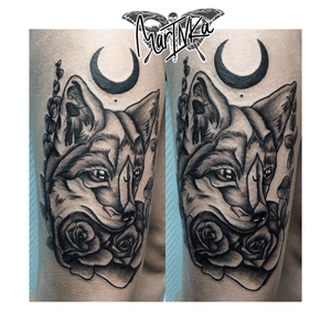 #fox #foxtattoo #flowers #floral #neotraditional #neotraditionaltattoo #newschool #newtraditional 