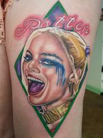  Harley Quinn on Jen #dc #DCcomics #joker #harleyquinn #portrait #realism #realistictattoo #tattoo #tattooart #portrait #realism #realistictattoo #tattoo #tattooart 