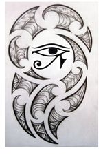 Maori-tribal with eye of horus