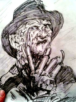  my Freddy sketch. anyone know about good tattoo schools in the GTA  area ? I'm ready to train in that medium. please let me know some tips would be very appreciated.  