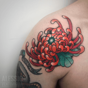 #kiku #flower #flowertattoo #chrisanthemum #delightneedles #irezumism #ukiyoe #picoftheday #curves #reclaimthedots #irezumistudy #tattoo #green #japan #japantattoo #red #babes #inkedbabes #awesome #best #great #tattoo #tattoolife #traditional #irezumism #ink #reclaimthedots #tattoodo #art #wabori