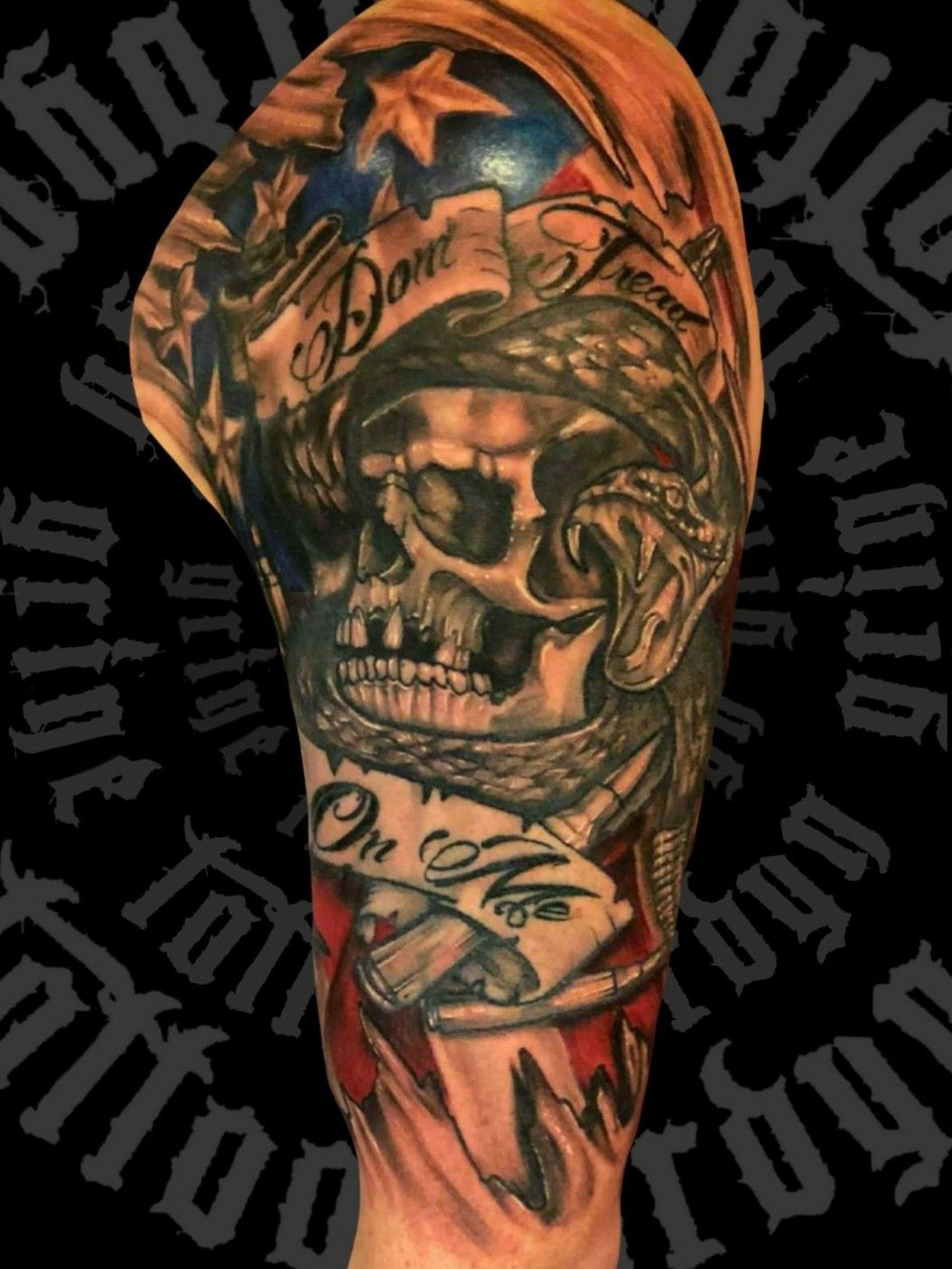 Rattle Snake Skull Antique Vintage Rifle Out of my cold dead hands NRA 2nd  amendment Sleeve Tattoo by Jackie Rabbit  a photo on Flickriver